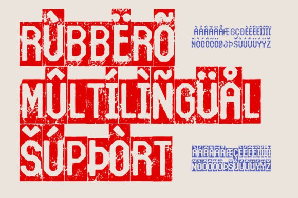 Rubbero Font PNG with transparent background - Preview 4