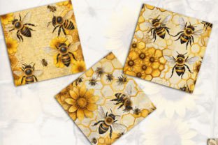 Vintage Bee Digital Paper Graphic by Ak Artwork · Creative Fabrica
