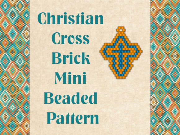 Сross, Brick Mini Beaded Pattern
