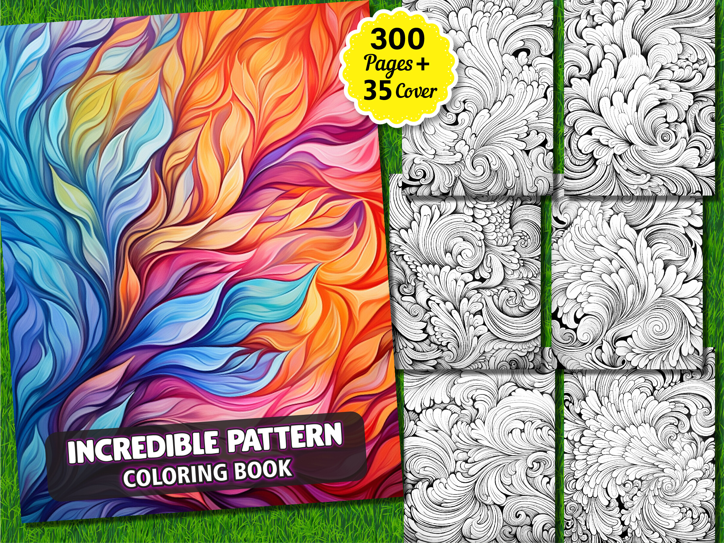 Extreme Pattern Color Pages 300 Incredible Pattern Coloring Pages Graphic by KIDS ZONE · Creative ...
