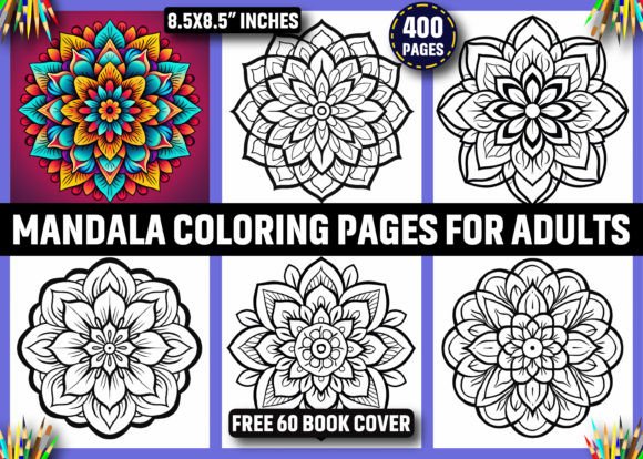 Preview of 400 Mandala Coloring Pages For Adults adult coloring pages