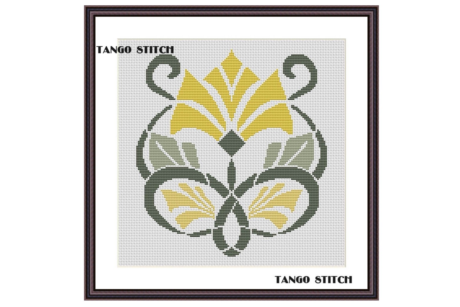 Art Nouveau Flower Vintage Cross Stitch