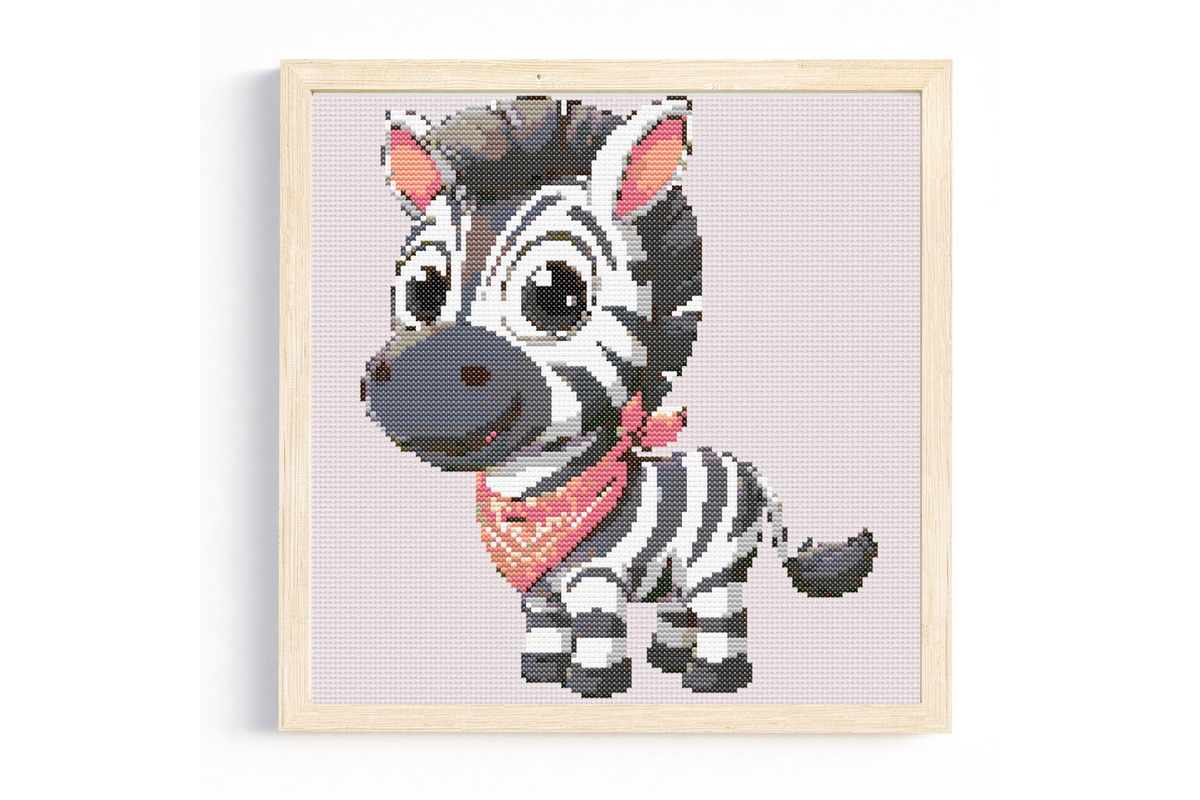 Cute Zebra Cross Stitch Pattern