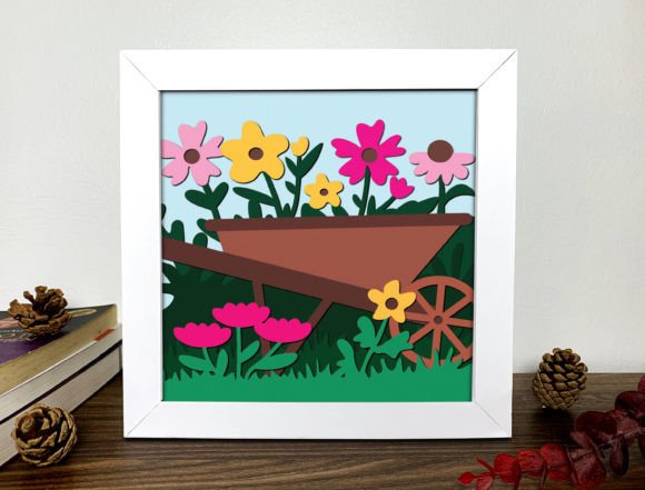 Gardening 3d Shadow Box Svg Cut File Graphics