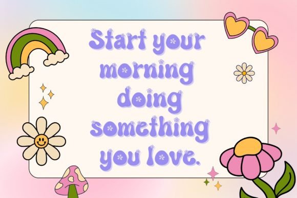 Retro Daisy Bell Font PNG with transparent background - Preview 2