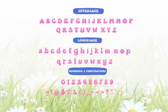 Retro Daisy Bell Font PNG with transparent background - Preview 5