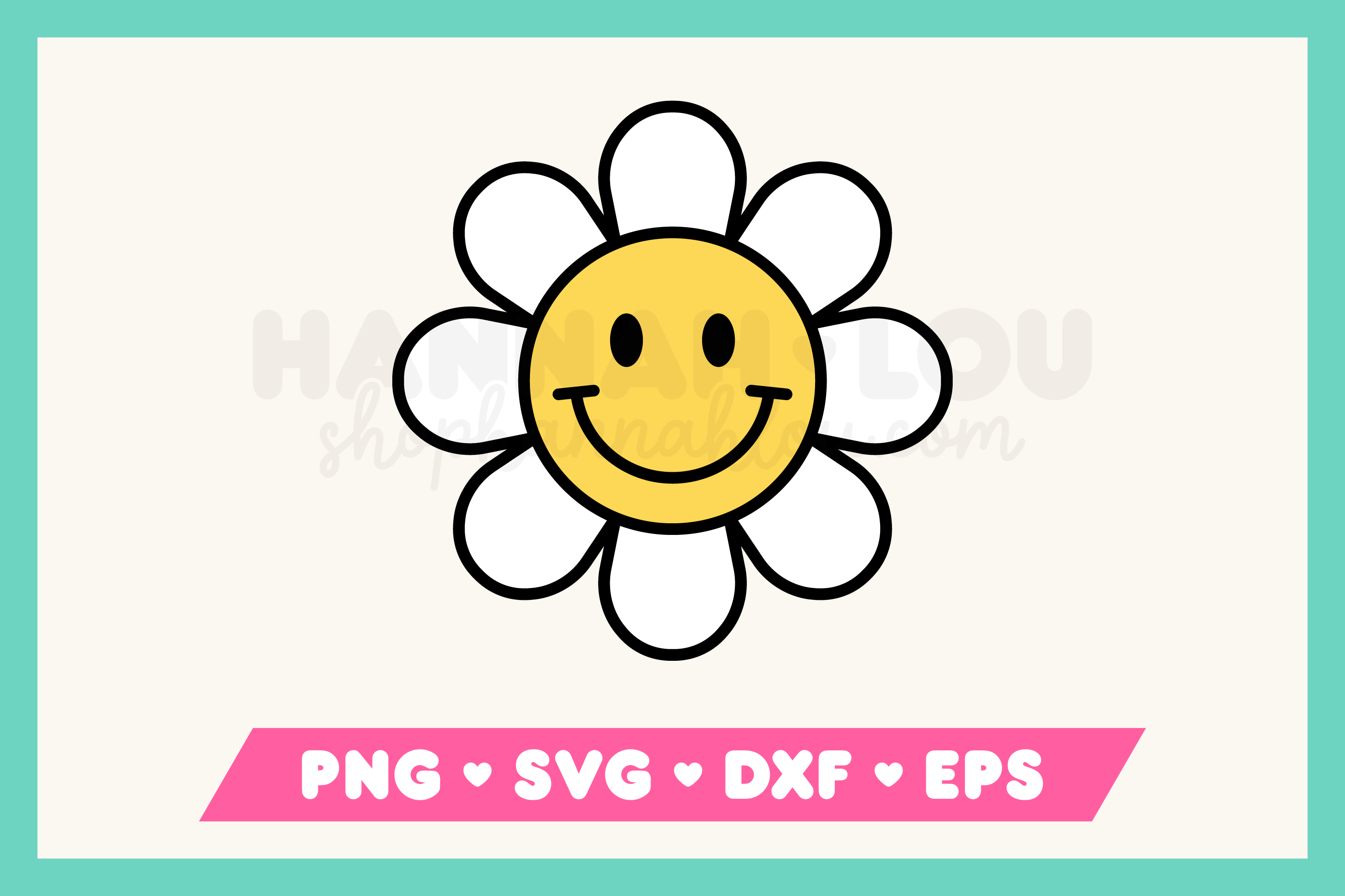 Retro Flower Graphic by Hannah Lou · Creative Fabrica