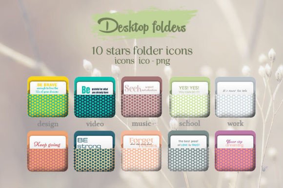 Stars Folder Icons for Desktop Graphic by Ruba Alash · Creative Fabrica