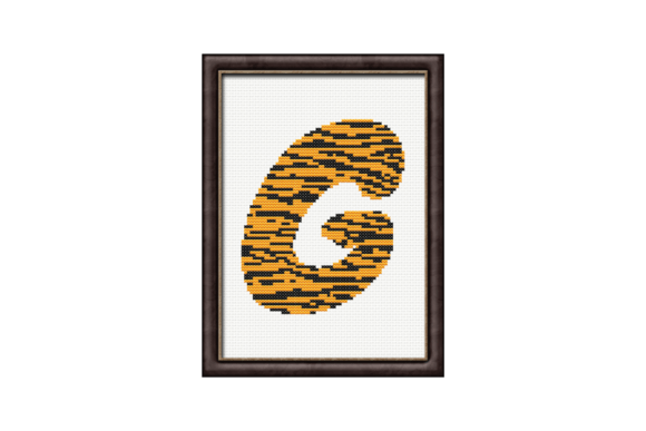 Tiger Print G Monogram Cross Stitch