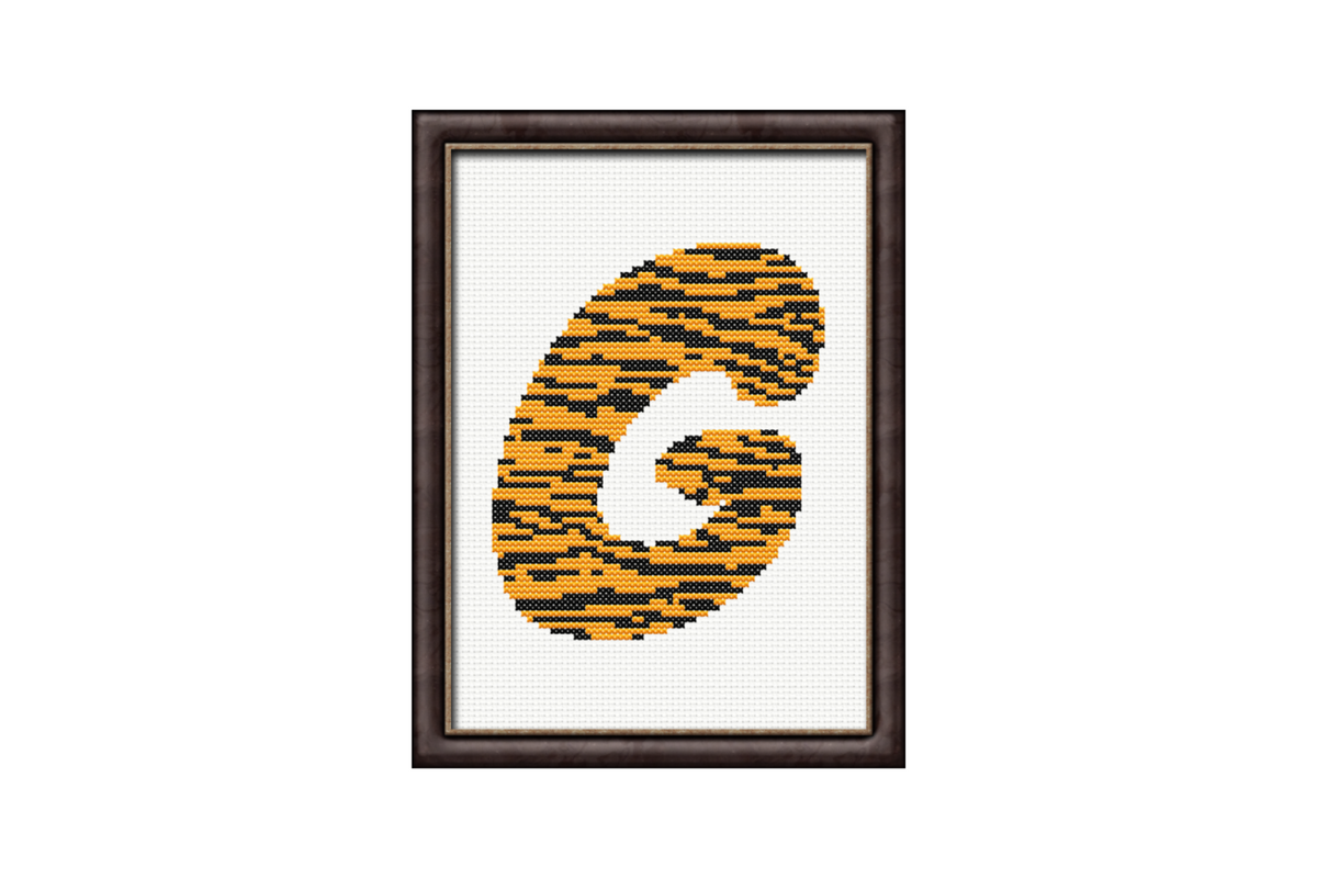 Tiger Print G Monogram Cross Stitch