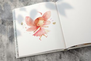 Watercolor Pink Fairy Baby Girl Clipart Graphic by ArtCursor · Creative ...