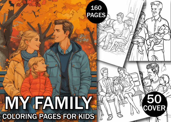 160 My Family Coloring Pages for Kids
