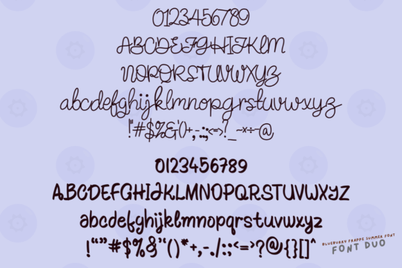 Blueberry Frappe Summer Font - Preview 1