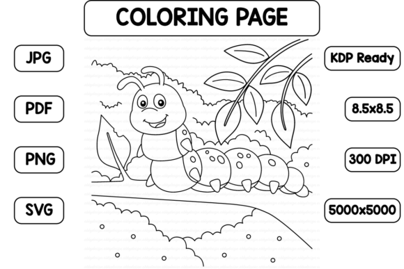 Caterpillar Farm Animal Coloring Page