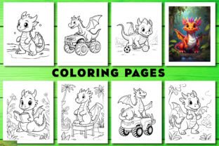 Dragon Coloring Page for Kids Graphic by Vintage · Creative Fabrica