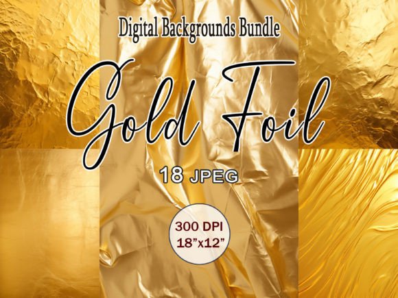 Gold Foil Texture Digital Background