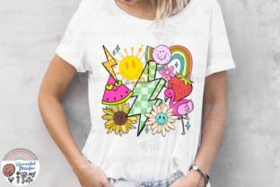 Groovy Summer Vibes Colorful Retro PNG Graphic by WinnieArtDesign ...