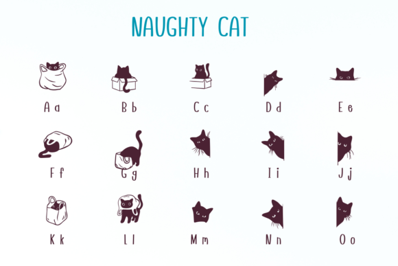 Naughty Cat Font font preview - 1