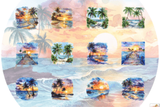 Summer Tropical Beach Clipart Png Bundle Graphic by Artistic Revolution ...