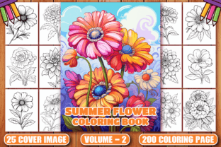 200 Summer Flower Coloring Pages VOL - 2 Graphic by CockPit · Creative ...