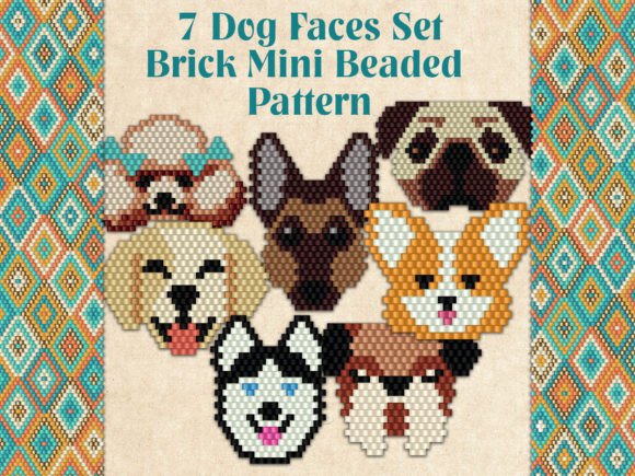 7 Dog Faces Set