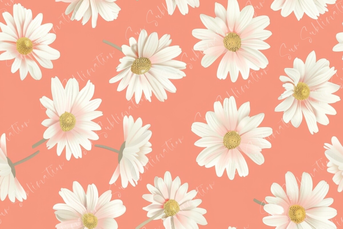 A Seamless Pattern with Cute Daisies Graphic by Sun Sublimation ...