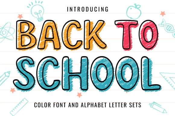 Back to School Color Fonts Font By Font Craft Studio