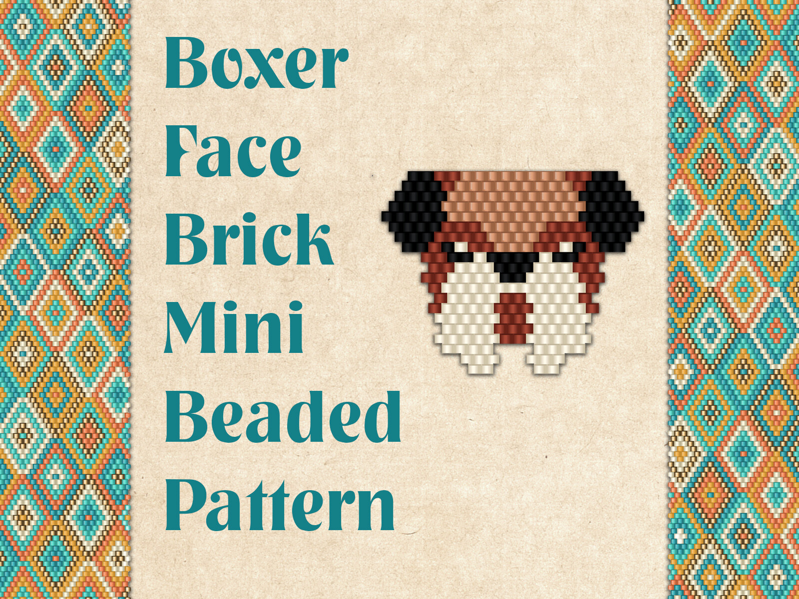 Beaded Boxer Face