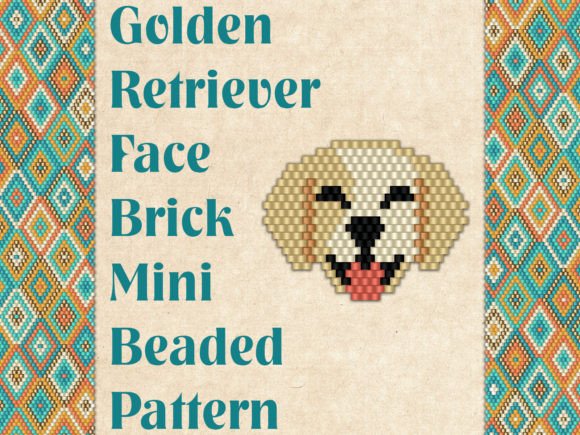 Beaded Golden Retriever Face