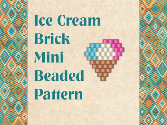 Beaded Pendant Charm Ice Cream