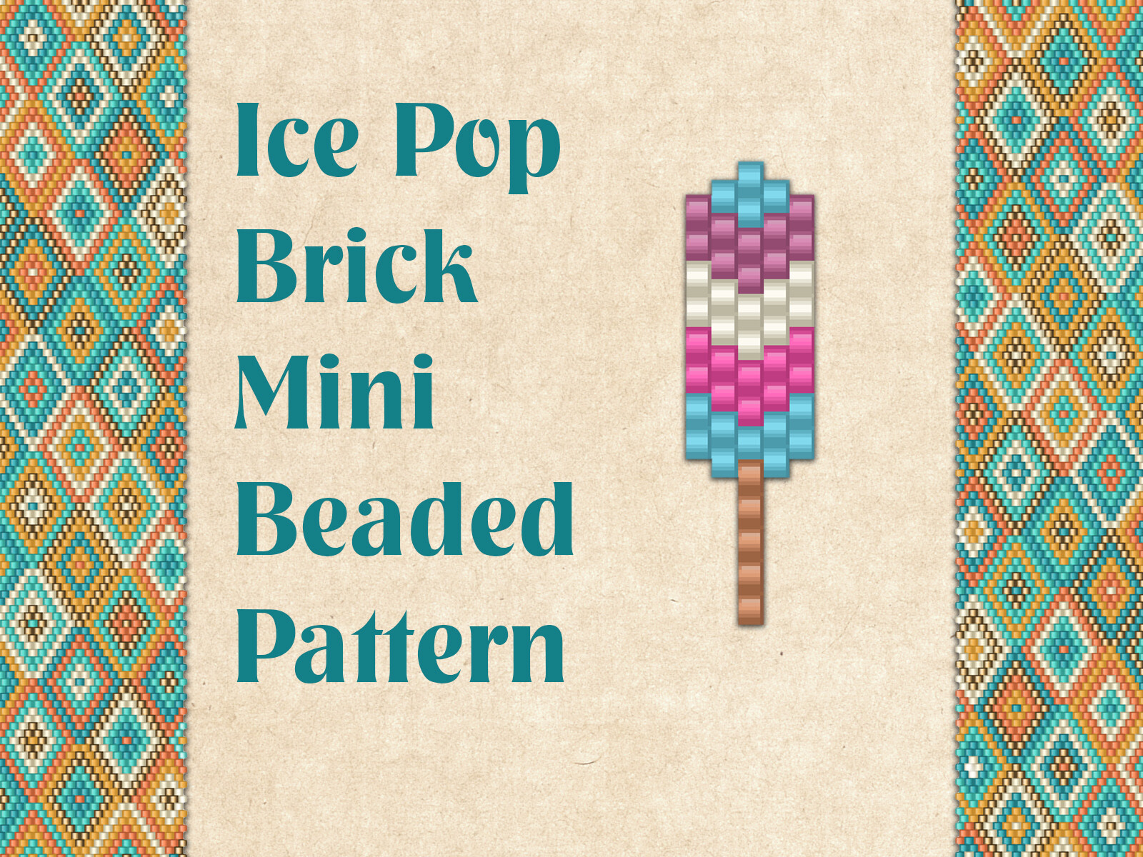Beaded Pendant Charm Ice Pop
