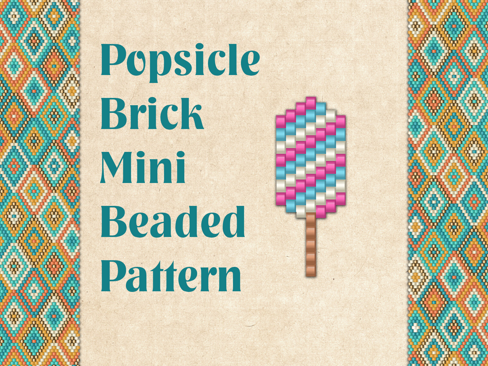 Beaded Pendant Charm Popsicle