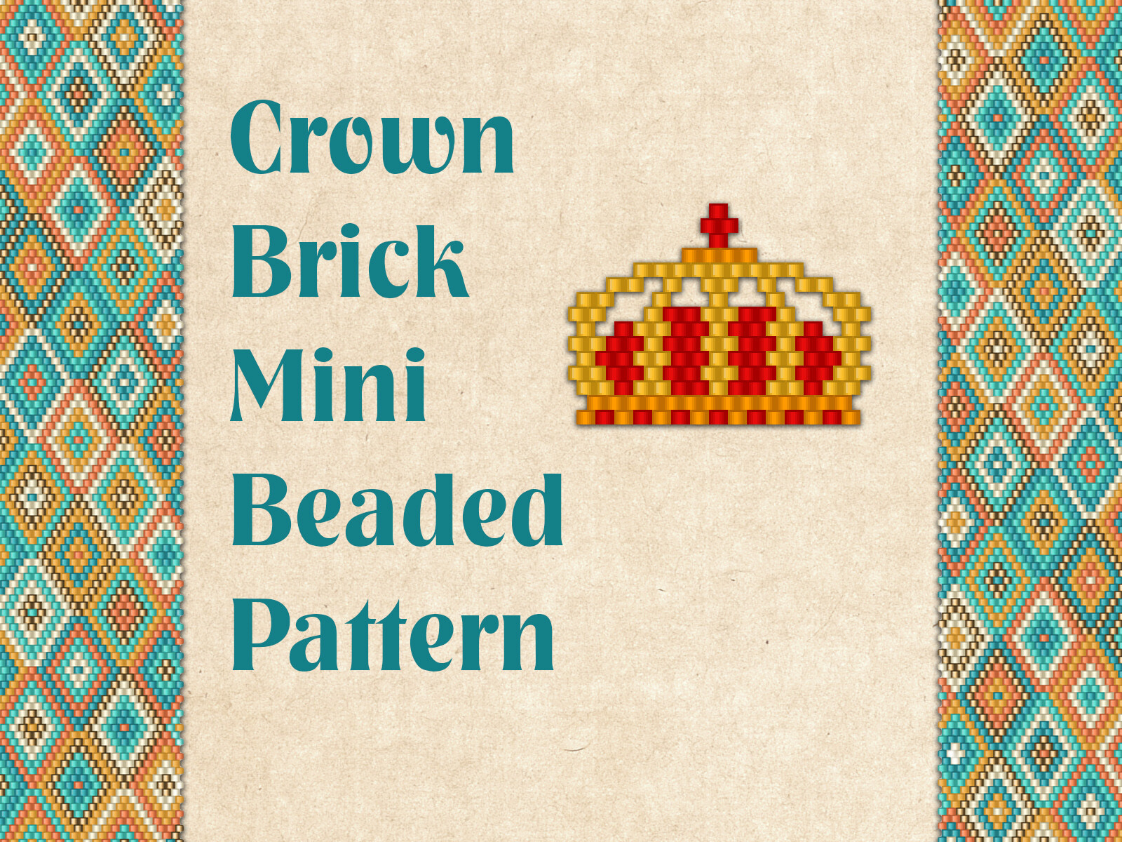 Beaded Pendant Charm Сrown