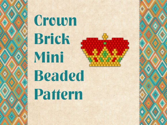 Beaded Pendant Charm Сrown
