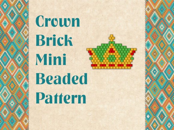 Beaded Pendant Charm Сrown