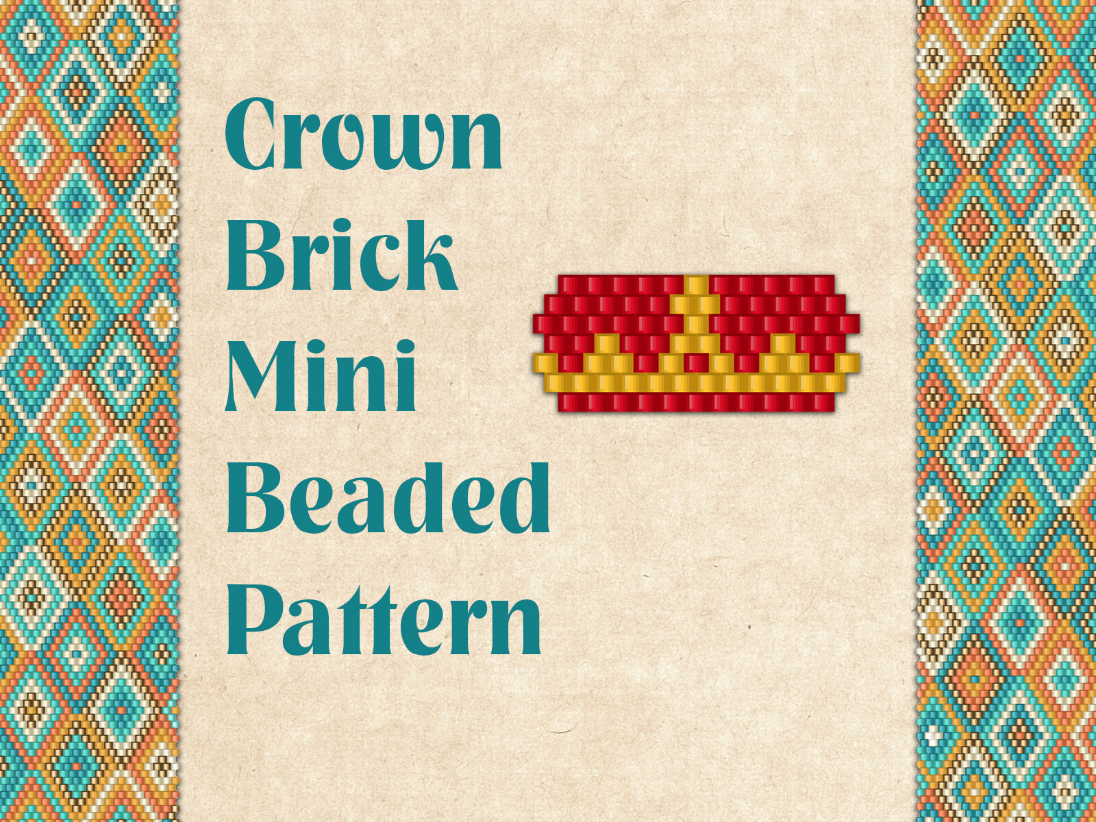 Beaded Pendant Charm Сrown