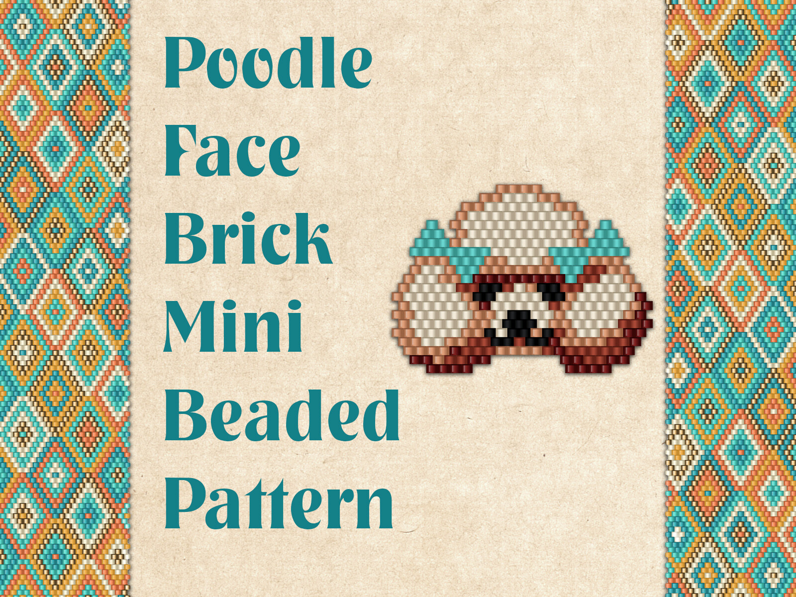 Beaded Poodle Face