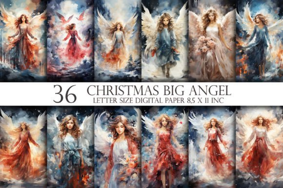 Christmas Angel 36 Digital Paper