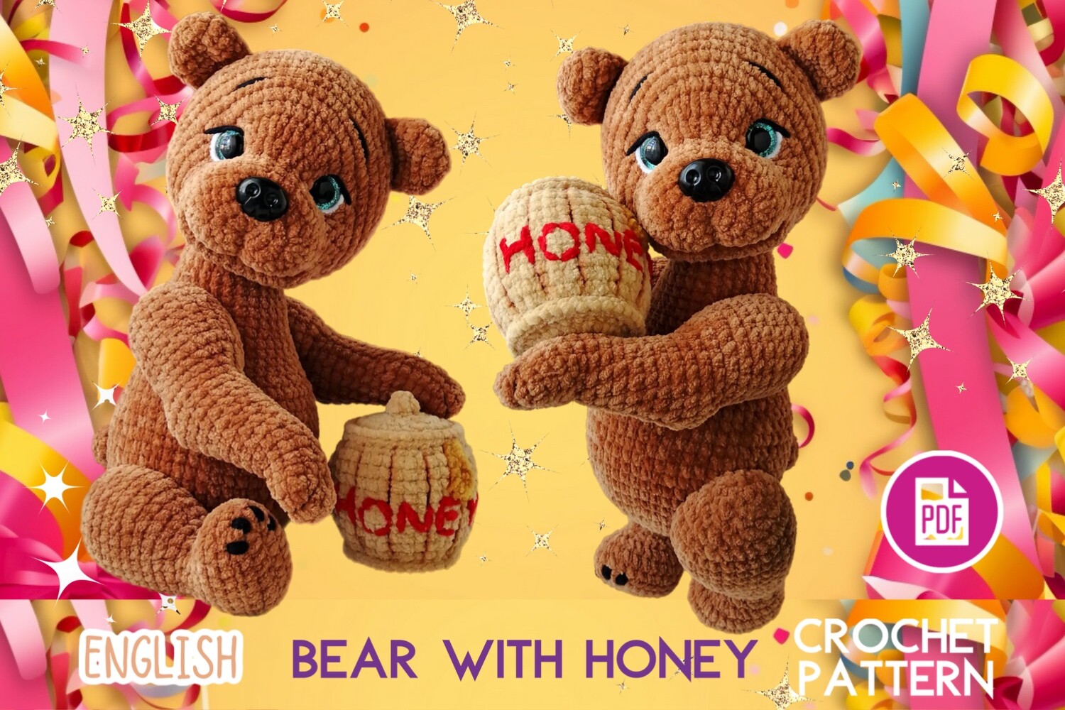 Crochet Teddy Bear / PDF / Amigurumi