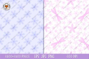 Dragonfly Seamless Patterns Graphic by Digital Craftyfox · Creative Fabrica