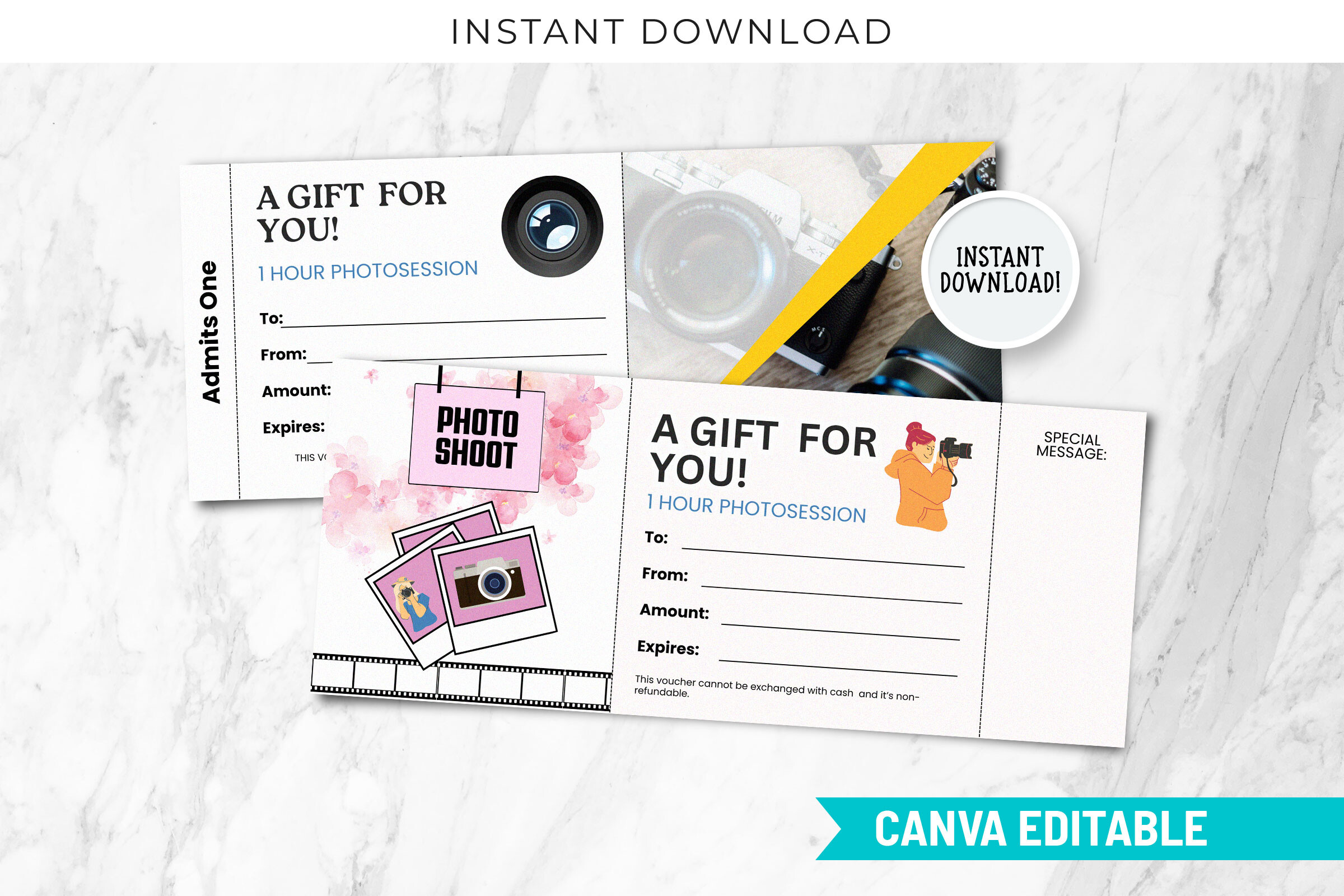 Editable Photography Gift Certificate