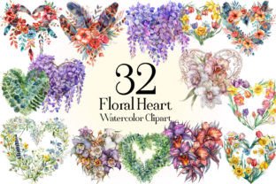 Floral Heart Clipart Bundle Graphic by sumim3934 · Creative Fabrica