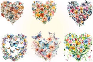 Floral Heart Clipart Bundle Graphic by sumim3934 · Creative Fabrica