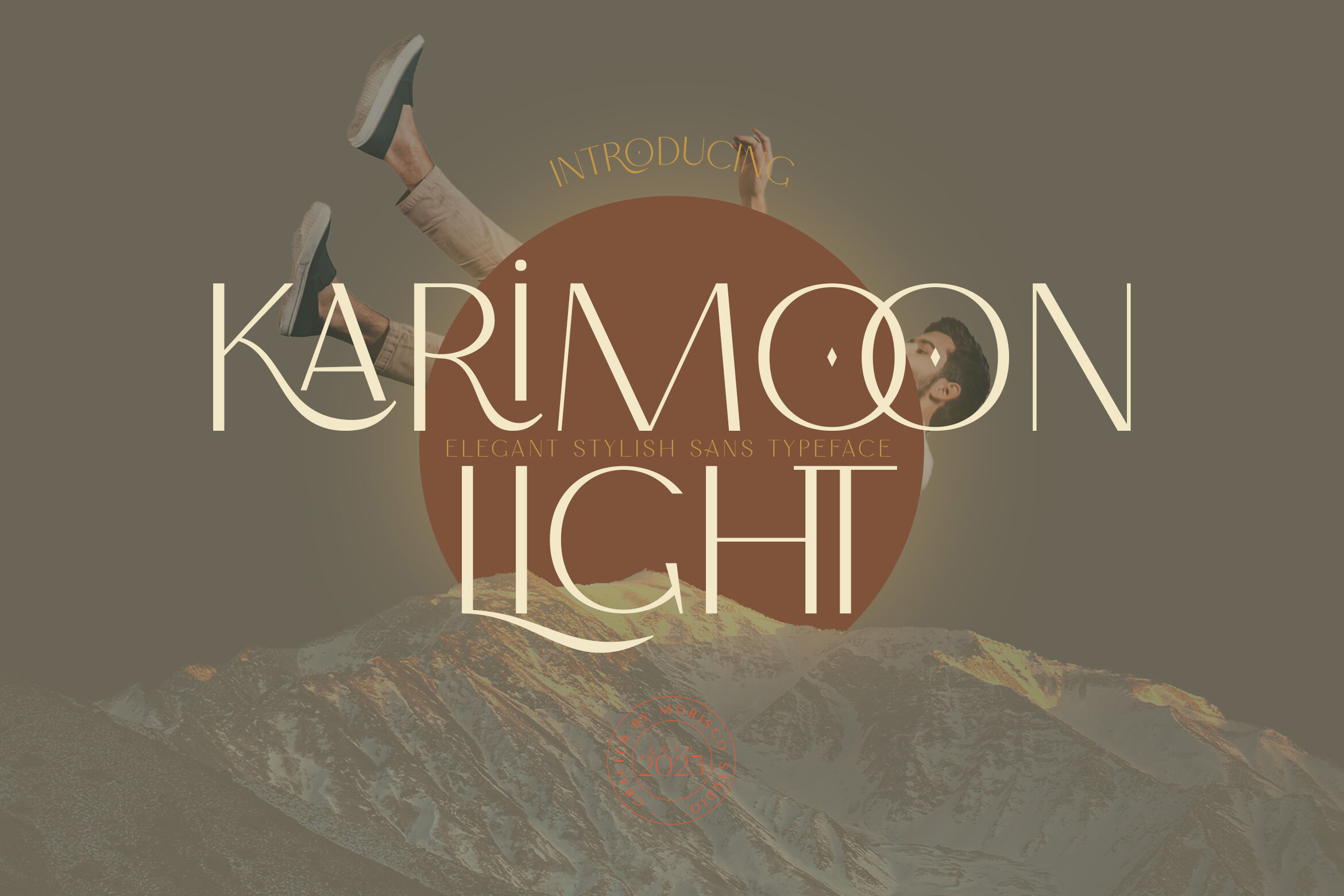 Karimoon Light preview, clean light sans-serif