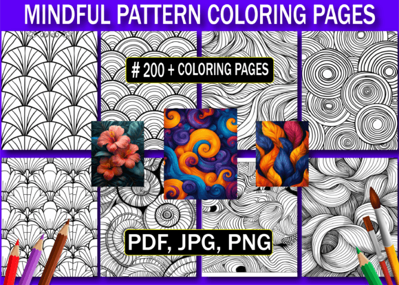 Mindful Pattern Coloring Pages for Adult