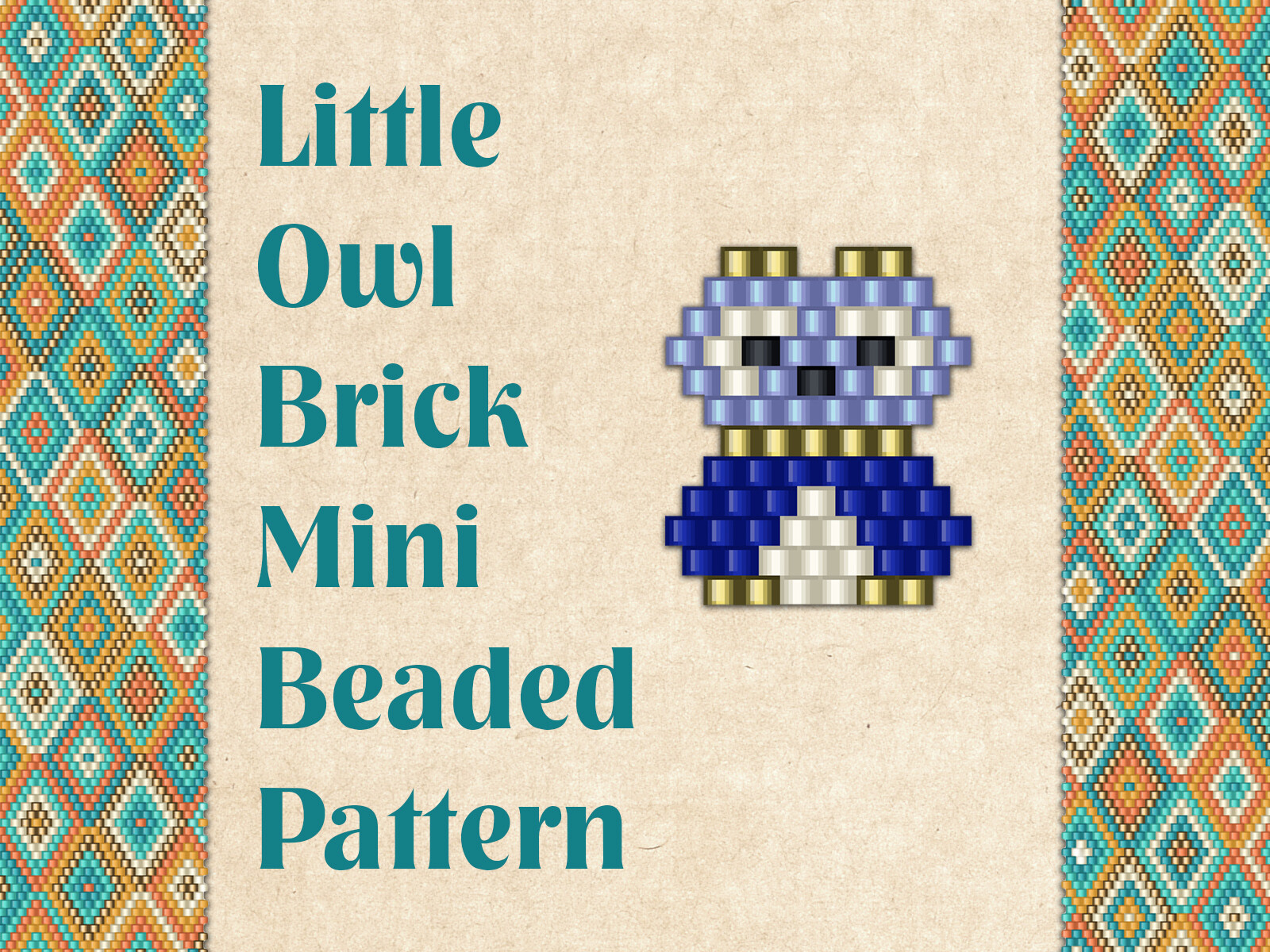 Mini Beaded Owl Charm