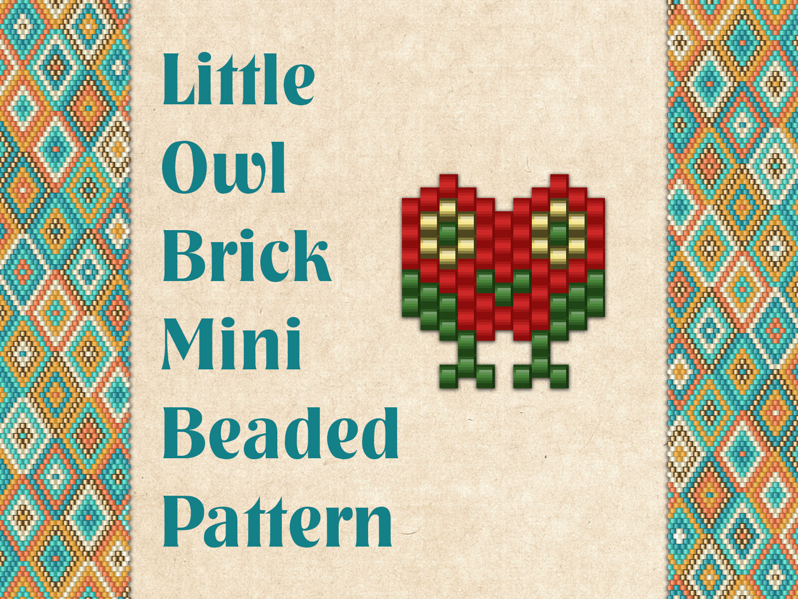 Mini Beaded Owl Charm