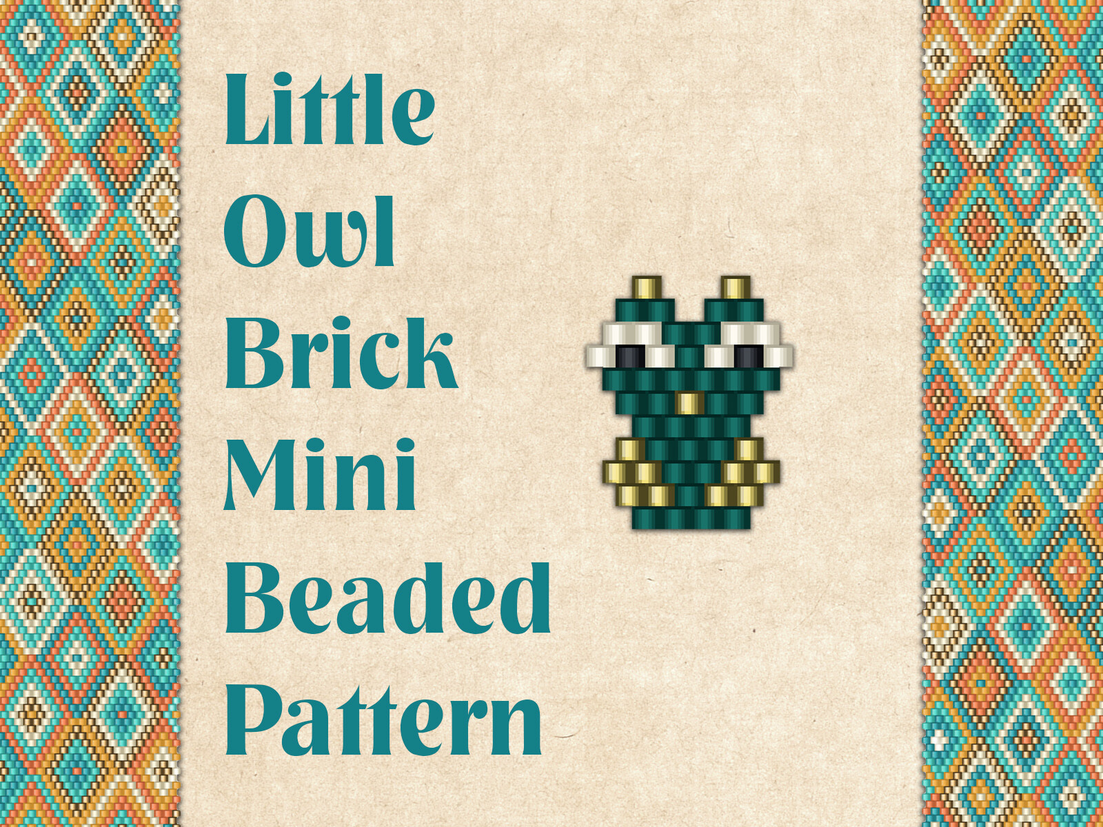 Mini Beaded Owl Charm
