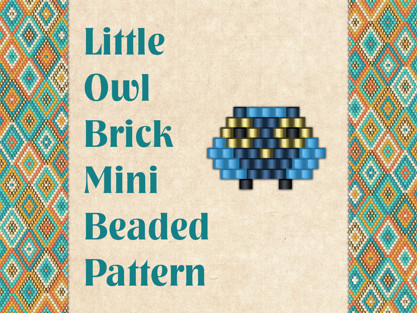 Mini Beaded Owl Charm