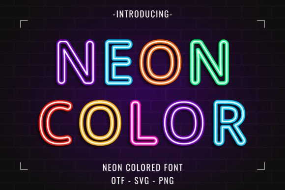 Neon Collection Font PNG with transparent background - Preview 4